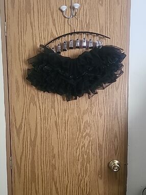 Black Ruffled Tulle Lighted Pettiskirt